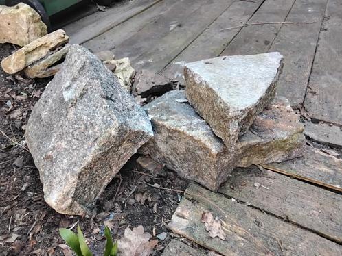 Grote graniet stenen, blokken, Tuin en Terras, Grind, Keien en Split, Zo goed als nieuw, Graniet, Ophalen