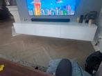 Zwevend TV meubel hoogglans wit - 226 cm, Ophalen, Kunststof, Gebruikt, 200 cm of meer