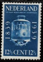 Jaar 1939 NVPH 326 # 100 Jaar spoorwegen in Nederland - elec, Ophalen of Verzenden, T/m 1940, Gestempeld