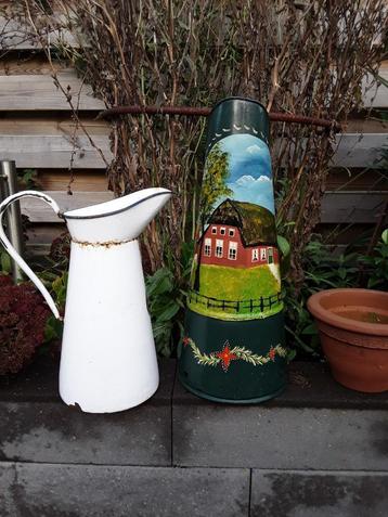 emaille waterkan. vintage kolenkit. SAMEN VOOR 20 EURO beschikbaar voor biedingen