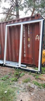 Gevelkozijn voor vast glas, Ophalen, Nieuw, Grijs, Hout