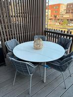 Tuin tafel van marmer polystone, nieuw (5 mnd oud), Tuin en Terras, Ophalen, Eettafel, Nieuw, Tuinset