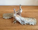 2 verzilverde pauwen jaren '50 - '60, Verzenden
