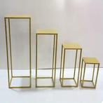 Gouden Plantenstandaard Set - 4 Maten, Ophalen of Verzenden, Zo goed als nieuw