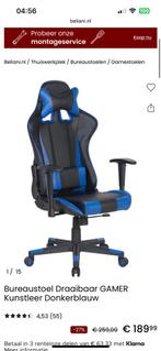 Bureaustoel Draaibaar GAME stoel Donkerblauw, Huis en Inrichting, Bureaustoelen, Ophalen, Blauw, Nieuw, Gaming bureaustoel