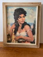 Broccante vintage schilderij Torino Zigeunerin, Huis en Inrichting, Woonaccessoires | Schilderijen, Tekeningen en Foto's, Ophalen