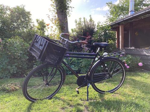Cumberland Herenfiets met krat + nwe banden!, Fietsen en Brommers, Fietsen | Heren | Herenfietsen, Gebruikt, Overige merken, 53 tot 57 cm