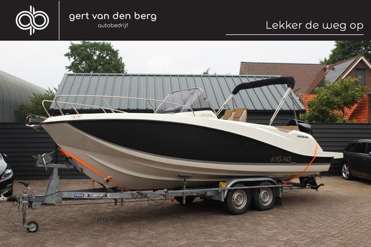 Quiksilver 675 Open 200PK Mercury Vetura (bj 2021), Watersport en Boten, Boottrailers, Gebruikt, Overige typen