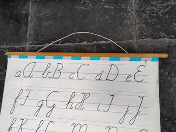 School- schrijfletterkaart-poster beschikbaar voor biedingen