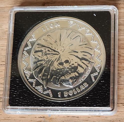 1 oz Sierra Leone lion zilver 2022, Postzegels en Munten, Edelmetalen en Baren, Zilver, Ophalen of Verzenden