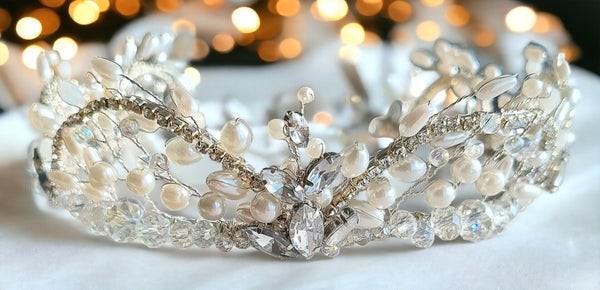 Winter Bride Tiara #1 - One Of A Kind, Kleding | Dames, Trouwkleding en Trouwaccessoires, Nieuw, Accessoires, Wit, Ophalen of Verzenden