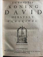 Koning David Herstelt - J.V. Vondel - 1693, Antiek en Kunst, Ophalen of Verzenden