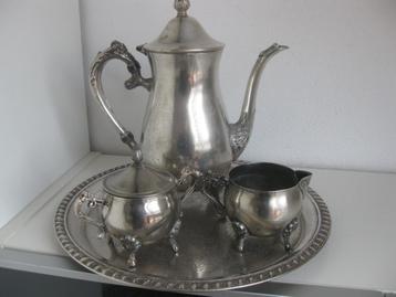 Koffiestel. Verzilverd. Leonard silverplate. beschikbaar voor biedingen