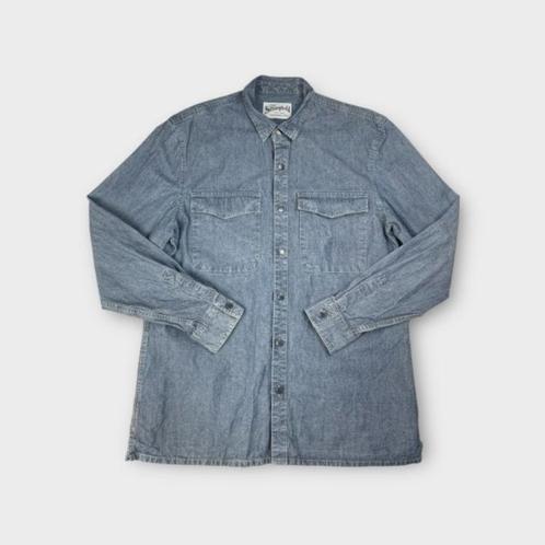 The Stronghold heren overhemd (spijkerstof) Maat XL., Kleding | Heren, Overhemden, Gedragen, Halswijdte 43/44 (XL), Blauw, Ophalen of Verzenden