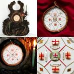 Reliekschrijn kandelaars reliekhouder  9 relieken relikwie, Ophalen of Verzenden