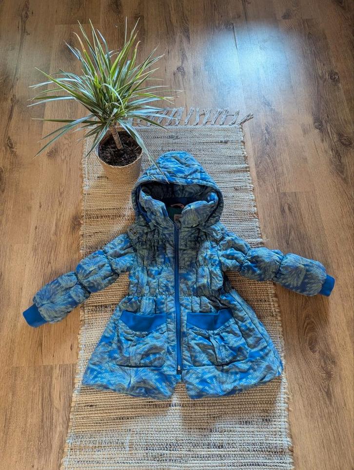 Mim Pi pauwenjas maat 122, Kinderen en Baby's, Kinderkleding | Maat 122, Gebruikt, Meisje, Jas, Ophalen of Verzenden