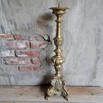 Brocante oude koperen kandelaar kerkkandelaar 65cm *Etage3*, Gebruikt, ., Ophalen of Verzenden, .