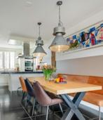 Poolse industrielampen, Huis en Inrichting, Lampen | Hanglampen, Ophalen, Gebruikt, Vintage, Glas