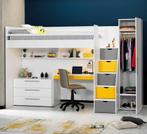 Neo hoogslaper met bureau, ladekast en kledingkast - 90x200, Niet ingevuld, Niet ingevuld, Nieuw, Ophalen of Verzenden