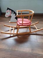 leuke houten hobbelpaard met veiligheidsbakje, Kinderen en Baby's, Ophalen of Verzenden, Zo goed als nieuw