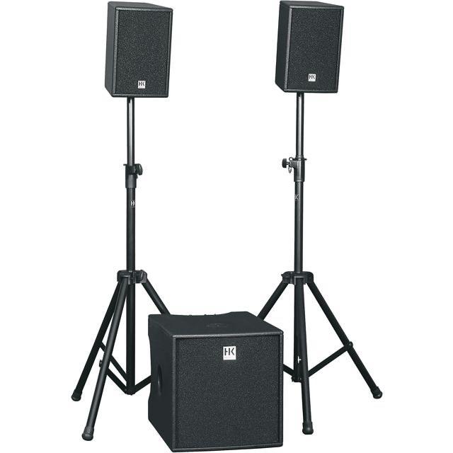 HK Lucas Impact 15” actief met 2 sateliet op statief, Muziek en Instrumenten, Versterkers | Keyboard, Monitor en PA, Gebruikt