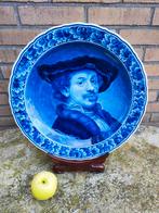 wandbord Delfts blauw Porceleyne fles Delft Rembrandt, Antiek en Kunst, Antiek | Wandborden en Tegels, Ophalen of Verzenden