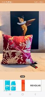 Design kussen burgundy velvet geborduurd 50x50 cm NIEUW, Ophalen of Verzenden, Nieuw, Vierkant