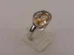 Zilveren damesring met zirkonia                          Z35, 18 tot 19, Gebruikt, Overige kleuren, .