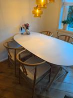 Eettafel IKEA Dalshult + 4x JYSK Guderup stoelen, Huis en Inrichting, Ophalen, 50 tot 100 cm, Zo goed als nieuw, 150 tot 200 cm