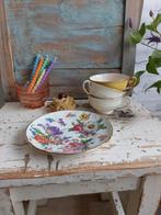 Prachtig gebloemd bordje Boch keralux - fleur de saxe?, Ophalen of Verzenden