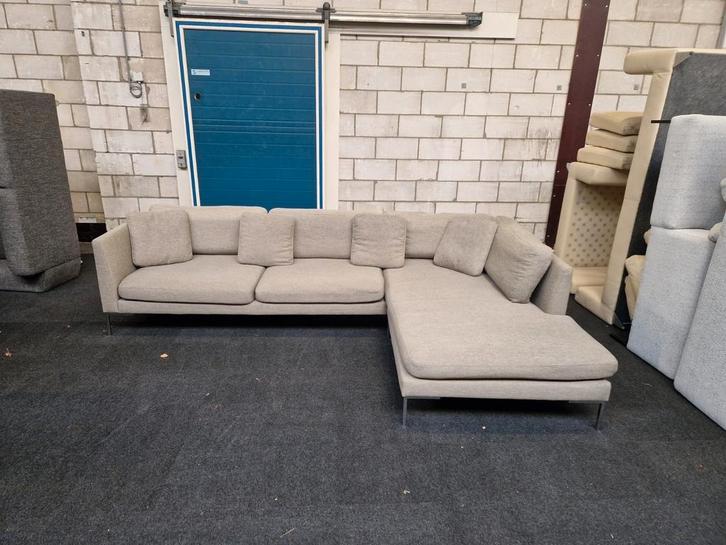 BEZORGEN MOGELIJK Loungebank Beige 325x215 GEREINIGD, Huis en Inrichting, Banken | Bankstellen, Zo goed als nieuw, Hoekbank, Vierpersoons of meer