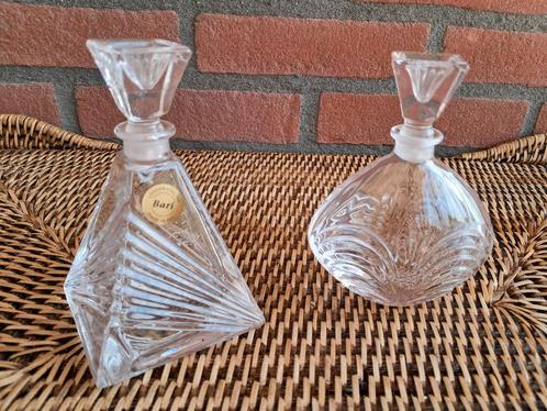 Prachtige kristallen flesjes. Loodkristal 24%, Antiek en Kunst, Antiek | Glas en Kristal, Ophalen of Verzenden