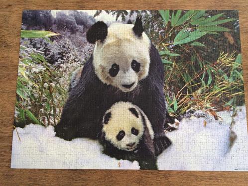 complete puzzel 1000 stukjes PANDA van planet earth, Hobby en Vrije tijd, Denksport en Puzzels, Legpuzzel, 500 t/m 1500 stukjes