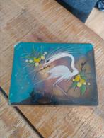 Te koop; vintage koperen doosje met Reiger, Antiek en Kunst, Ophalen of Verzenden