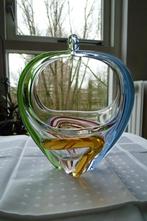 Antiek Tsjechische kunst glas mandje, Ophalen of Verzenden