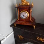 Antieke Schoorsteenmantel Klok met Leeuw, Ophalen of Verzenden