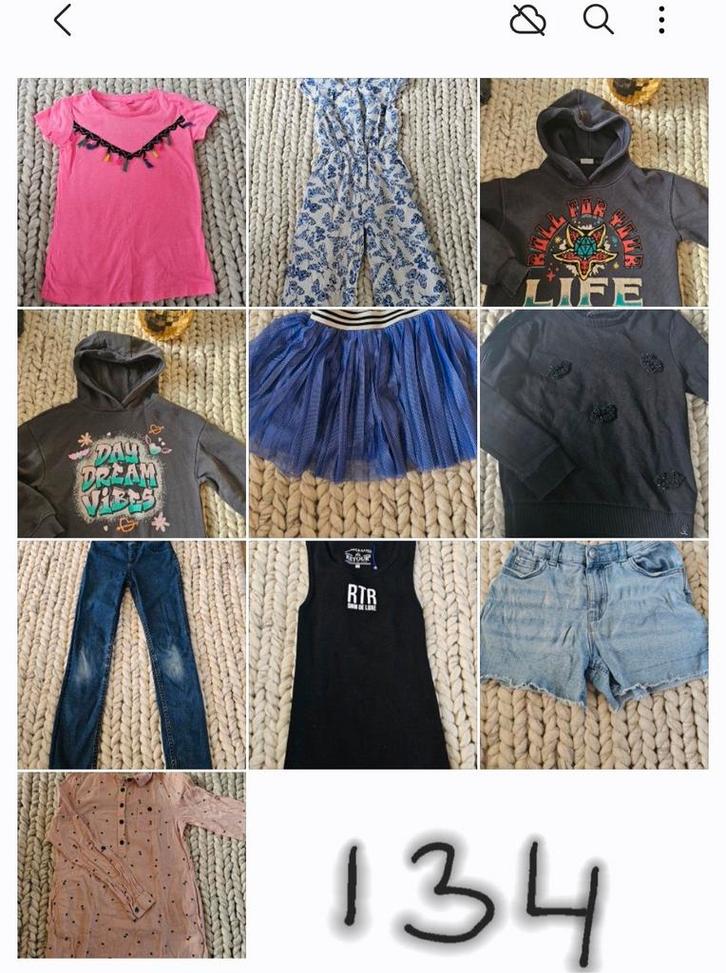 Meisjes kleding maat 134, Kinderen en Baby's, Kinderkleding | Maat 134, Zo goed als nieuw, Meisje, Setje, Ophalen of Verzenden