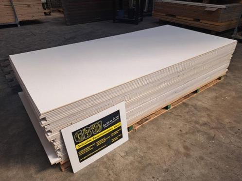 gipsplaten 12 mm dik, rechte kanten, 118,5x245cm, vinyl laag, Doe-het-zelf en Verbouw, Metselstenen, Gebruikt, Ophalen