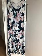 Lange maxi zomerjurk met volant & bloemenprint, Maat 38/40 (M), Blauw, Ophalen of Verzenden, Zo goed als nieuw
