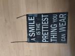 Metalen wandbord met mooie tekst / spreuk, Ophalen of Verzenden, Zo goed als nieuw