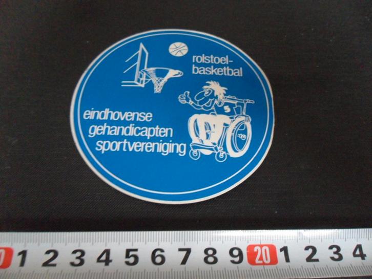 sticker ehv EGS gehandicapten sport rolstoel basketbal, Verzamelen, Stickers, Zo goed als nieuw, Ophalen
