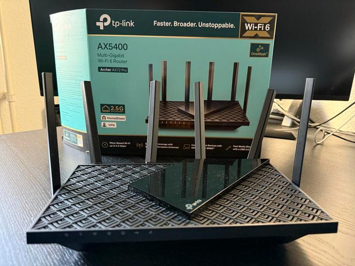 TP-Link AX72 Pro + 5x RE190 AC750 Extender, Computers en Software, Routers en Modems, Zo goed als nieuw, Router, Ophalen of Verzenden
