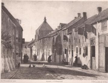 Amersfoort Muurhuizen Litho Weissenbruch 1862 beschikbaar voor biedingen