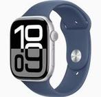 Nieuwe Apple Watch 10 42mm GPS ZilverAluminiumblauwbandjeM/L, S, IOS, Ophalen of Verzenden, Zo goed als nieuw