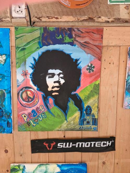 Uniek schilderij van Jimi hendrix | 27club, Antiek en Kunst, Kunst | Schilderijen | Modern, Ophalen of Verzenden