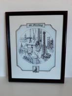 Ingelijste glasgravure Het Heiersbedrijf, Antiek en Kunst, Ophalen of Verzenden