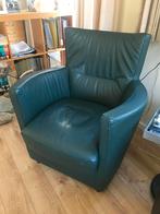 Fauteuil Wittmann donkergroen, Huis en Inrichting, Fauteuils, Ophalen, Gebruikt, Leer