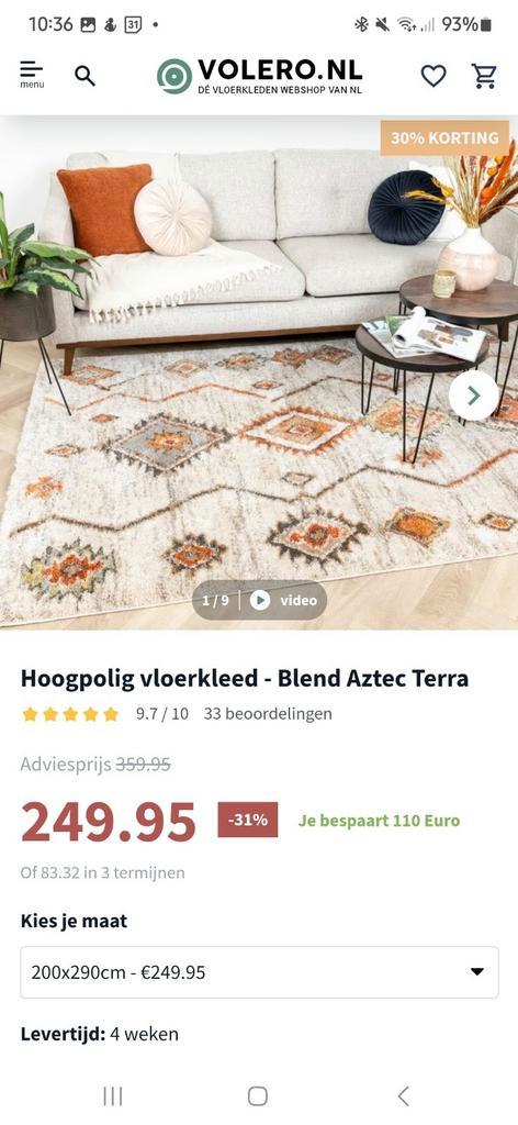Groot en klein hoogpolig vloerkleed, Huis en Inrichting, Stoffering | Behang, Ophalen