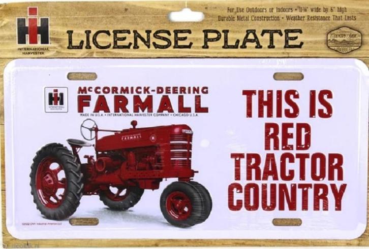IH Farmall This Is Red Tractor Country. Metalen wandbord, Verzamelen, Merken en Reclamevoorwerpen, Nieuw, Reclamebord, Ophalen of Verzenden