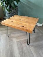 Mooie solide salontafel met u-pin poten, Ophalen, 50 tot 100 cm, Metaal, Mooi